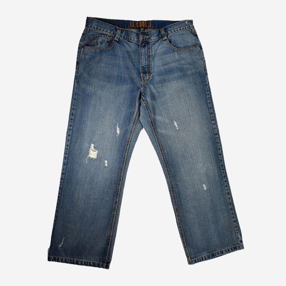 Vintage Y2K LL Cool J Baggy Wide Leg Distressed Jeans - 36 - Picture 2 of 9